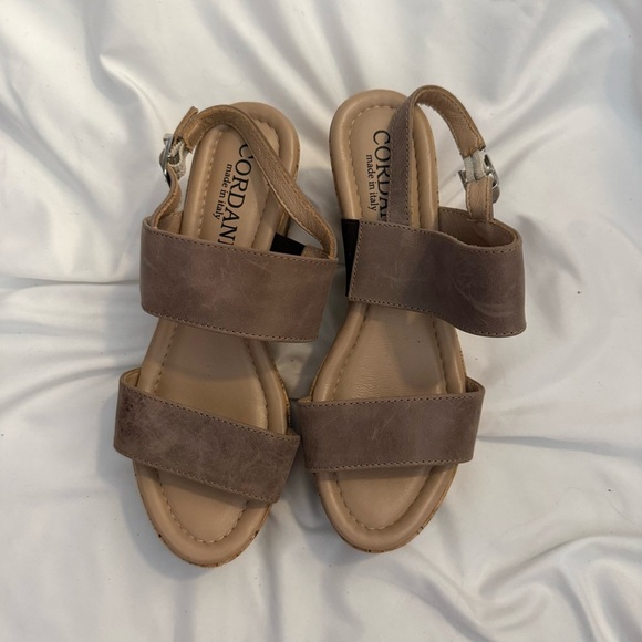 Jeffy – Cordani Like New Cordani Made in Italy Leather Cork Wedge Platform Sandals